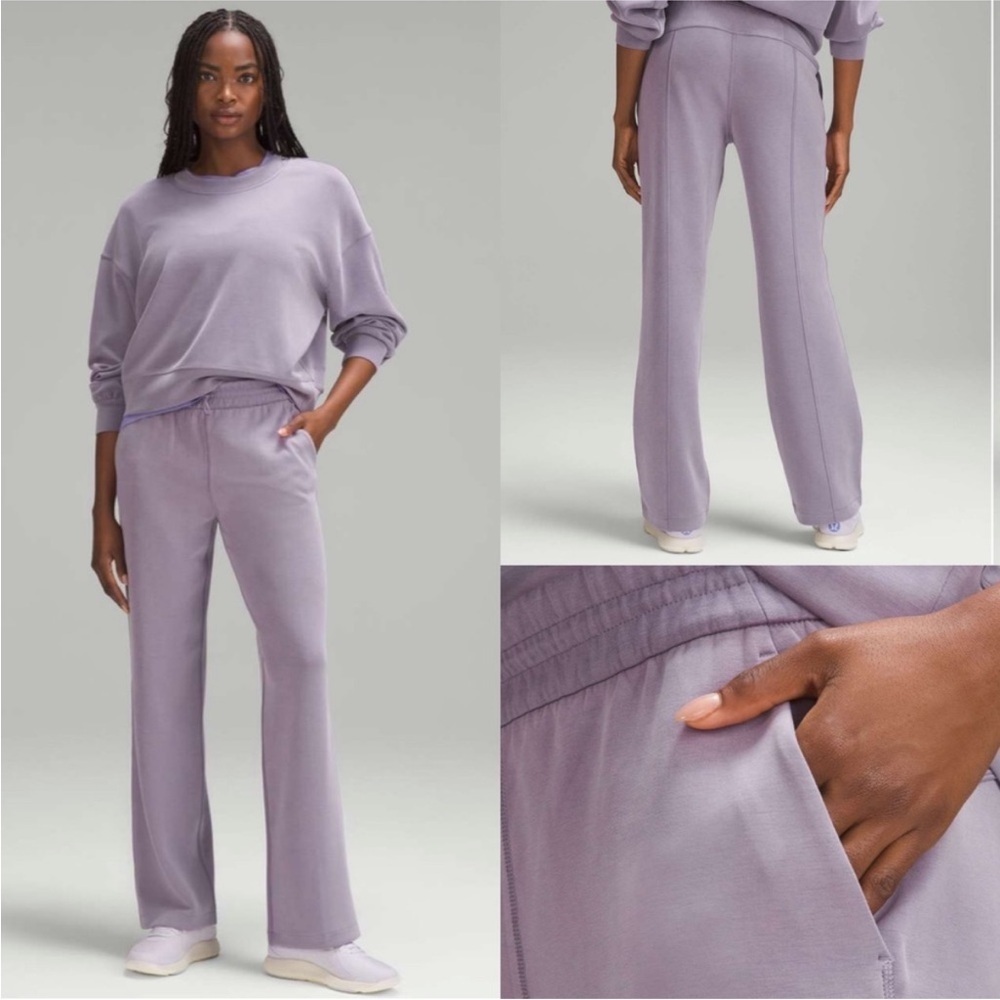 NEW Lululemon Softstreme High-Rise Straight-Leg Pant 12 Dusty Purple LW5EGTS